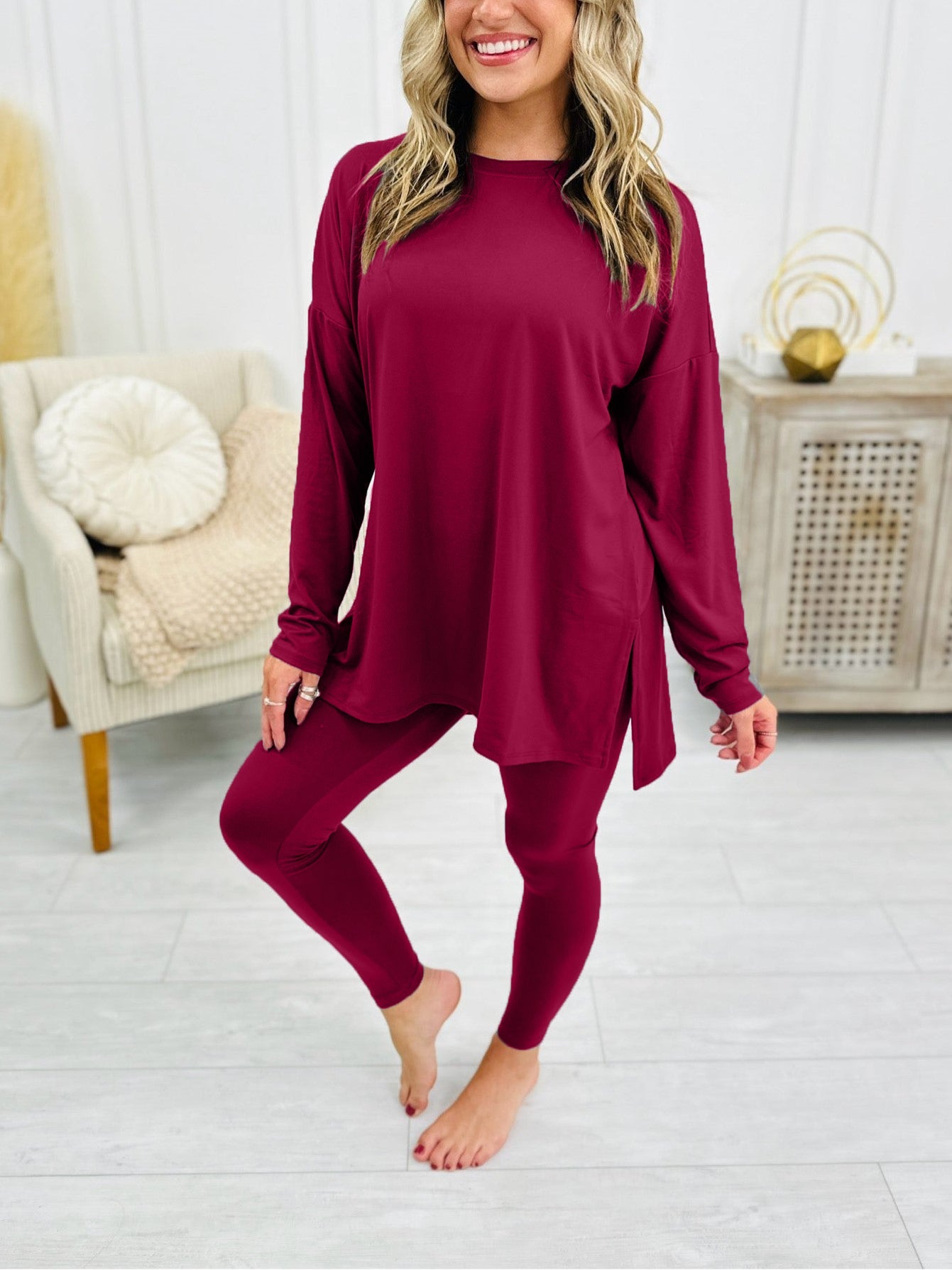 Femmes - Ensemble Loungewear à manches longues - Doux et confortable - Tenue décontractée chic pour la détente