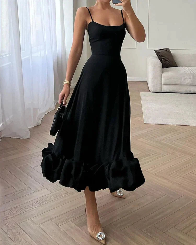 Femme - Robe de soirée mi-longue élégante - Tissu de haute qualité Style chic - Parfaite pour les événements