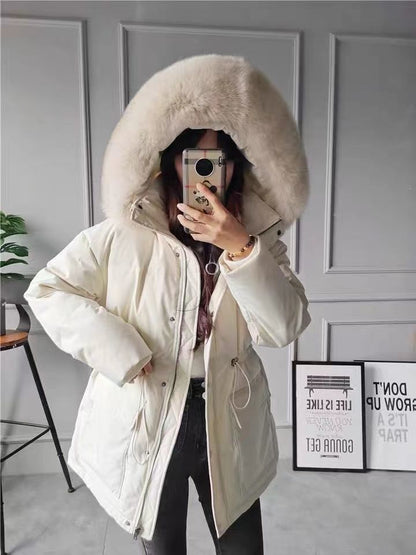 Femme - Parka d'Hiver - Duvet Chaud et Confortable - Veste Élégante pour les Froides Journées