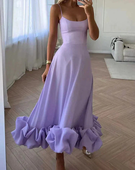 Femme - Robe de soirée mi-longue élégante - Tissu de haute qualité Style chic - Parfaite pour les événements