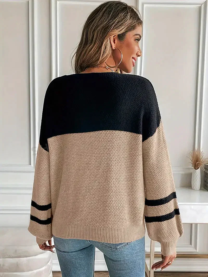 Homme - Pull-over en Tricot - Marron Confortable - Style Décontracté